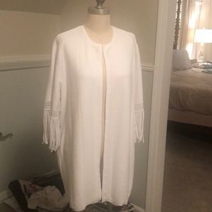 Fringe sleeve sweater